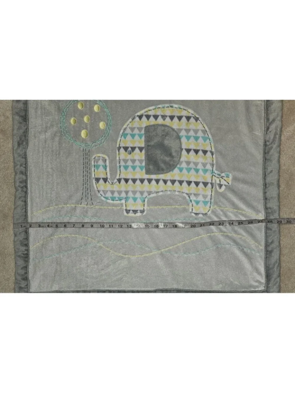 Koala Baby Blanket Gray Aqua Blue Yellow Elephant Bird Tree Clouds Fleece 2014